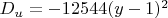 $D_u = -12544(y - 1)^2$ $D_u = -12544(y - 1)^2$