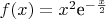 $f(x)=x^2$e^{-\frac{x}2}$