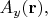 $A_y(\mathbf{r}),$