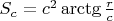 $S_c=c^2\arctg \frac{r}{c}$