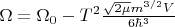 $\Omega=\Omega_0-T^2\frac{\sqrt{2\mu}m^{3/2}V}{6\hbar^3}$