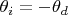 $\theta_i = -\theta_d$