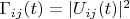 $\Gamma_{ij}(t) = |U_{ij}(t)|^2$