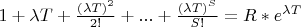 $1+\lambda T+\frac{{(\lambda T)}^{2}}{2!}+...+\frac{{(\lambda T)}^{S}}{S!}= R*{e}^{\lambda T}$ $1+\lambda T+\frac{{(\lambda T)}^{2}}{2!}+...+\frac{{(\lambda T)}^{S}}{S!}= R*{e}^{\lambda T}$