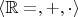 $\left\langle\mathbb{R}=,+,\cdot\right\rangle$