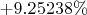 $+9.25238\%$
