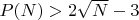 $P(N)>2\sqrt{N}-3$