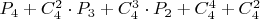 $P_4 + C^{2}_4 \cdot P_3 + C^{3}_4 \cdot P_2 + C^{4}_4 + C^{2}_4$