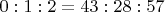 $0:1:2=43:28:57$
