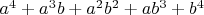 $a^4+a^3 b+a^2 b^2+a b^3+b^4$
